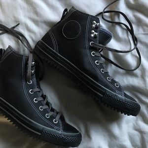 Matte Black Hightop All Stars Converse